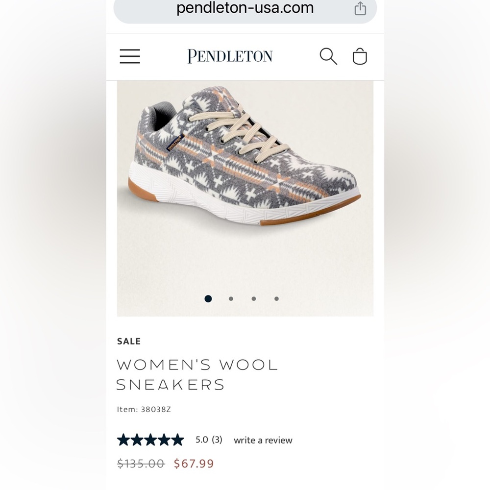 Pendleton felt athletic shoes NWT $90 SZ 10 - Picture 8 of 8